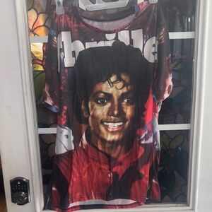 Thriller Michael Jackson Graphic T-Shirt - Red